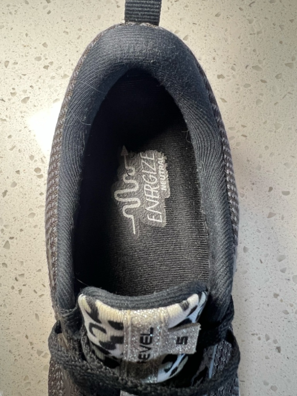 Brooks Revel 5 Snow Leopard Print Running Shoes Black White Athletic Laces Sz 9B - Picture 10 of 15